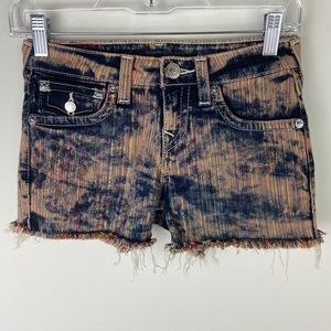 True Religion Acid Wash Dolly Cut Off Girls Short